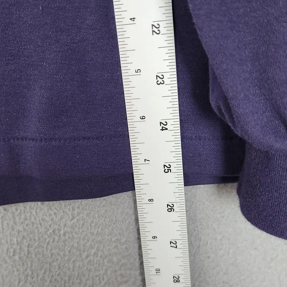 Paul Fredrick Sweater Mens XL Purple Cotton Turtleneck Knit Pullover Made USA
